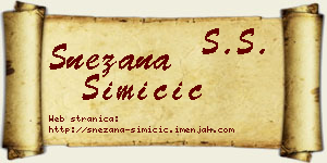 Snežana Simičić vizit kartica